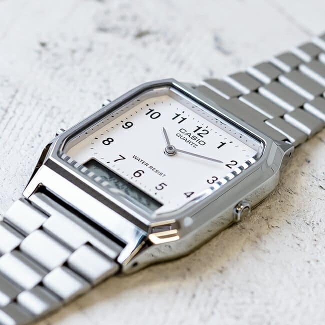 casio aq 230 silver