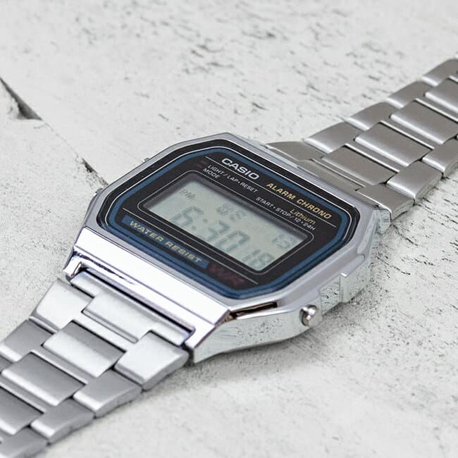  Casio Men's A158WA-1DF Stainless Steel Digital Watch : Casio:  Clothing, Shoes & Jewelry