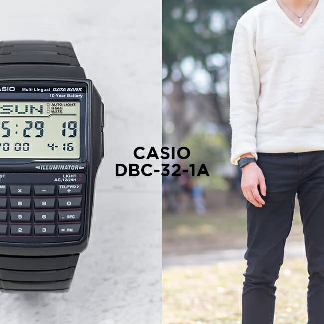 New]Casio Data Bank Men's/Women's/Kids Digital Watch Black DBC-32-1A BE  FORWARD Store