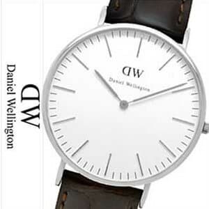New] Daniel Wellington watch Classic York silver CLASSIC 40mm white 0211DW  leather - BE FORWARD Store
