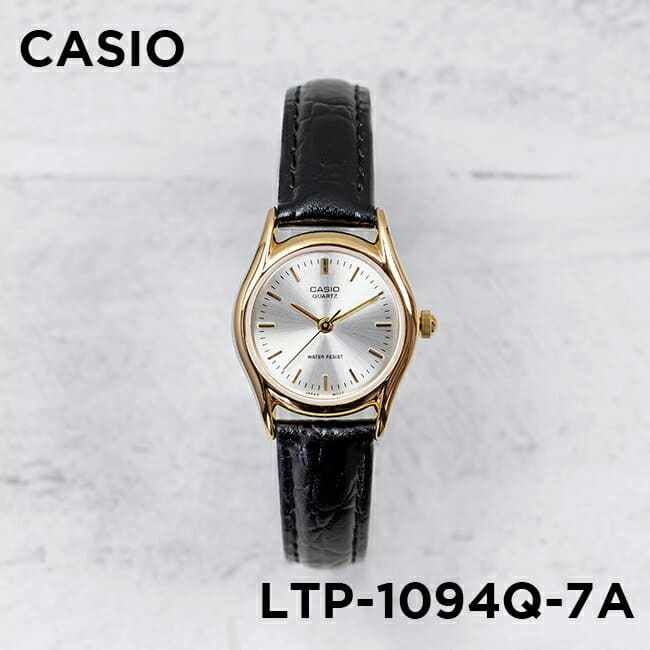 New Casio Ladies Kids Analog Standard Watch Gold Silver Leather Belt Ltp 1094q 7a Be Forward Store