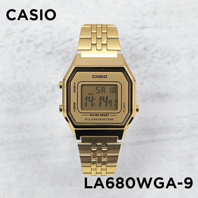 New]Casio Ladies/Kids Digital Date Standard Watch Gold LA680WGA-9 - BE  FORWARD Store