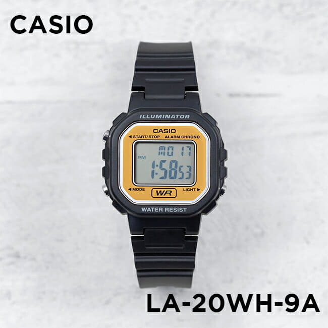 New]Black yellow yellow of the CASIO standard Lady's LA-20WH-9A