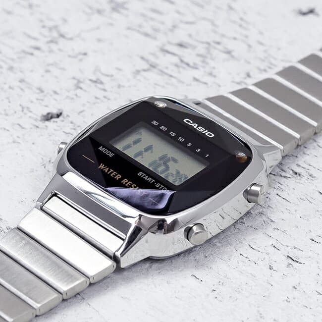 New]Black silver diamond of the CASIO standard Lady's LA670WAD-1 watch  woman - BE FORWARD Store