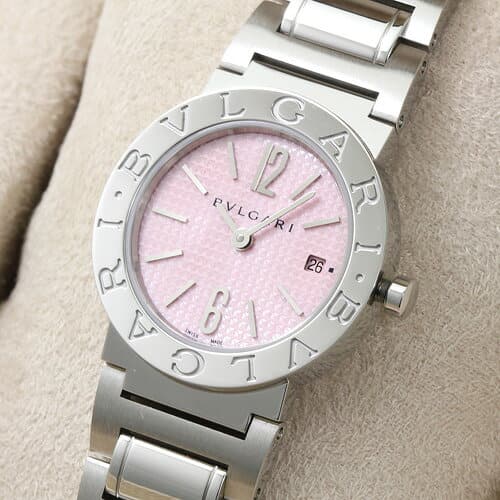 New]BVLGARI Ladies Watch Pink Shell BB26C2SSD/JA - BE FORWARD Store