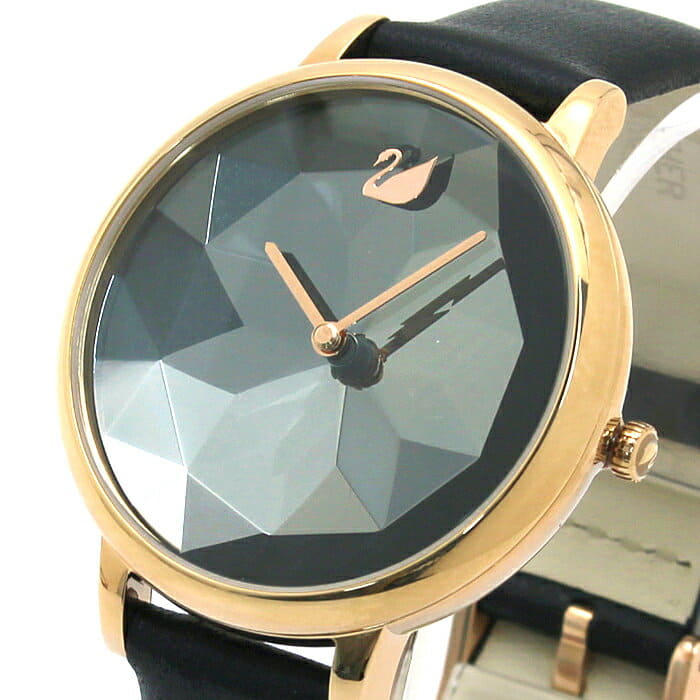 New]Swarovski SWAROVSKI crystal lake CRYSTAL LAKE Lady's clock watch 5416009  dark gray clockface - BE FORWARD Store
