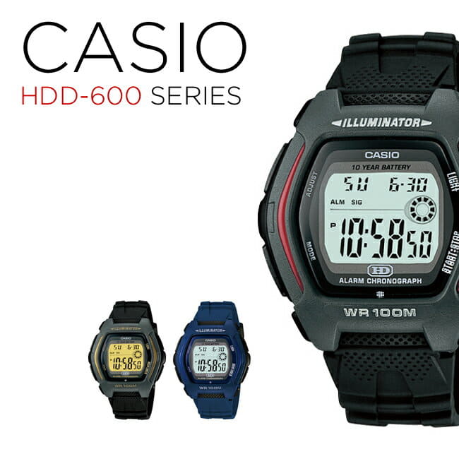 New]Casio standard HDD-600 SERIES watch date waterproofing Black gray navy  gold HDD-600-1A HDD-600C-2A HDD-600G-9A - BE FORWARD Store