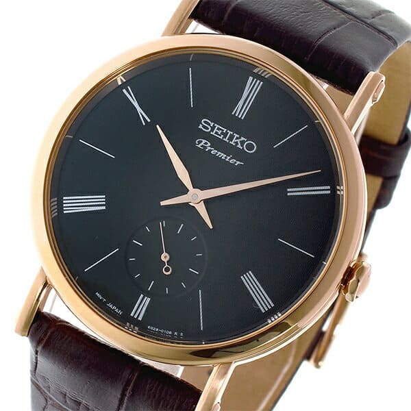 New Seiko Premier Unisex Quartz Watch Dark Gray SRK040P1 BE