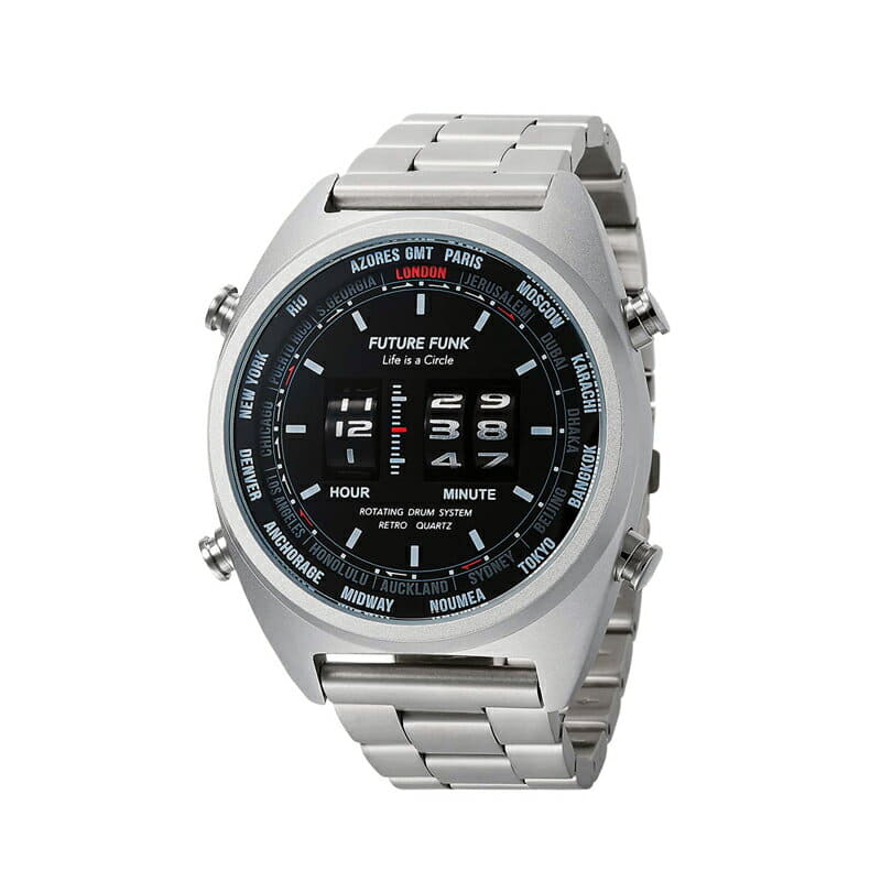 analog digital watches metal band