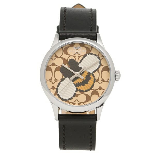 New Coach watch lady s COACH W1546 BK KH black khaki BE FORWARD Store