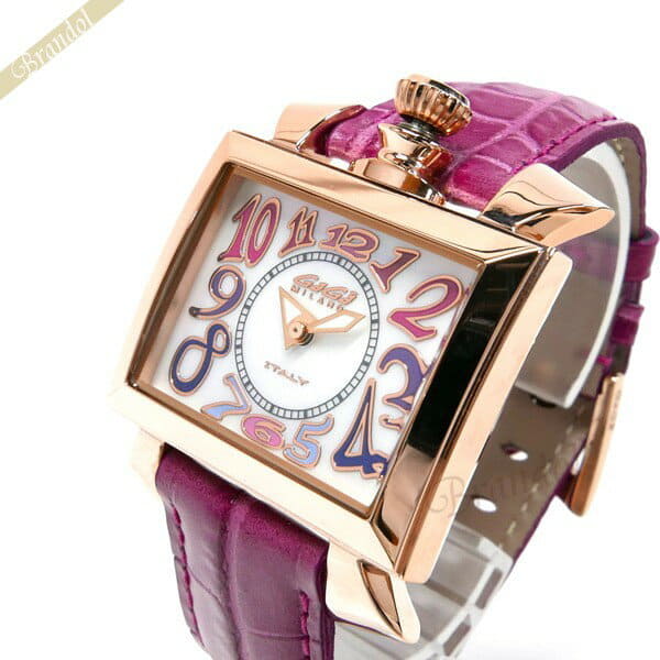 上品な Milan New]Gaga GaGa 18K naporeone watch Lady's men MILANO 時計