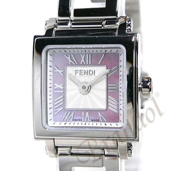 [New]Fendi FENDI Lady's watch hoe mud Mini square 20mm pink pearl X ...