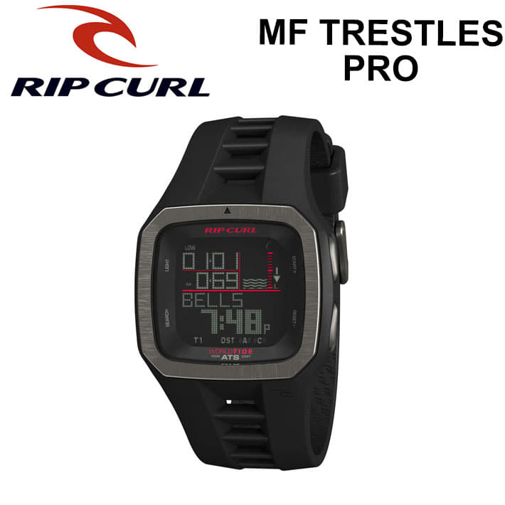 New]Rip Curl [lip curl] watch MF TRESTLES PRO World Tide & Times [BLACK] [Mick  Fanning torasseruzu professional] men's waterproofing watch [A01-007]  [Japanese ] - BE FORWARD Store