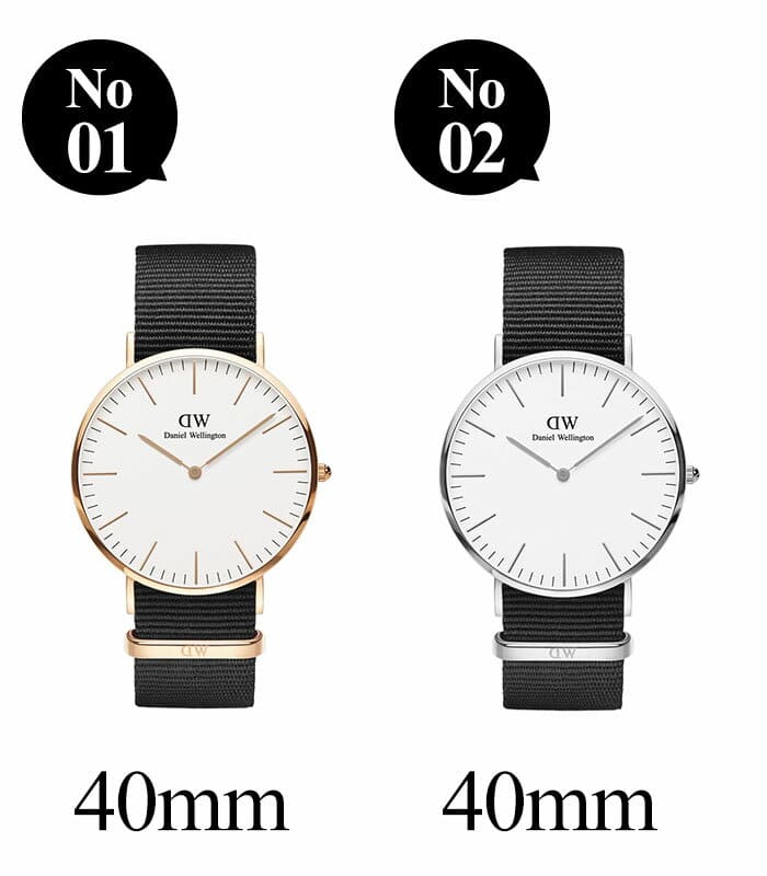 New]Daniel Classic Cornwall 40mm Pair Watch Classic Nylon NATO - BE Store