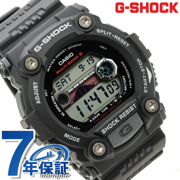 New]G-SHOCK electric wave solar CASIO GW-7900-1ER watch Casio G-Shock tide  graph moon data deployment black clock - BE FORWARD Store