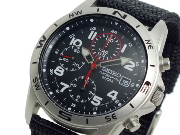 New SEIKO SEIKO chronograph men watch SND399P black watch foreign countries import product BE FORWARD Store