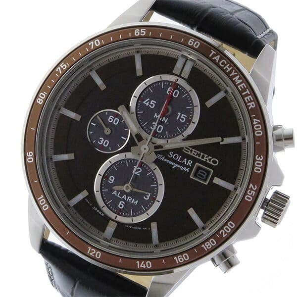 New]SEIKO SEIKO Kurono solar men watch SSC503P1 brown [watch foreign  countries import product] - BE FORWARD Store