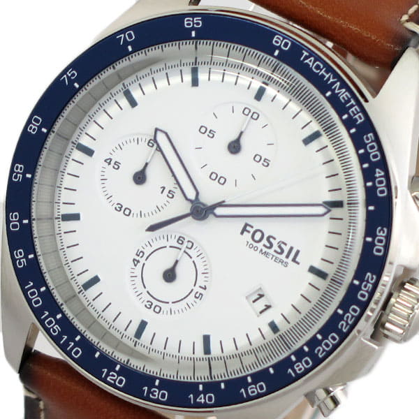 New fosshiru FOSSIL watch men CH3029 quartz white brown watch foreign countries import product BE FORWARD Store