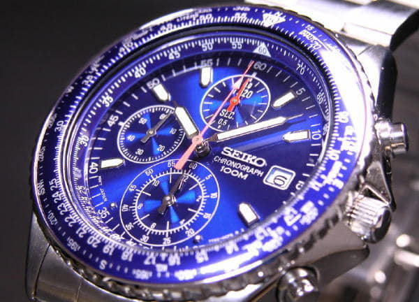 New]SEIKO SEIKO chronograph quartz watch SND255P1 blue [watch foreign  countries import product] - BE FORWARD Store