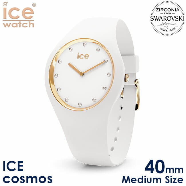 New] ICE WATCH ice watch watch ice Cosmo 40mm medium white gold