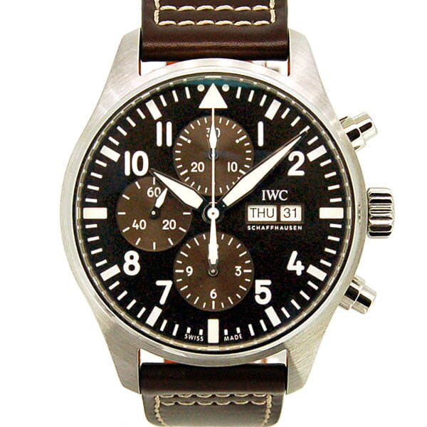 New]IWC Pilot's Antoine de Saint Exup?ry Men's Chronograph Automatic Watch  Day Date SS Brown/43mm/Leather IW377713 - BE FORWARD Store