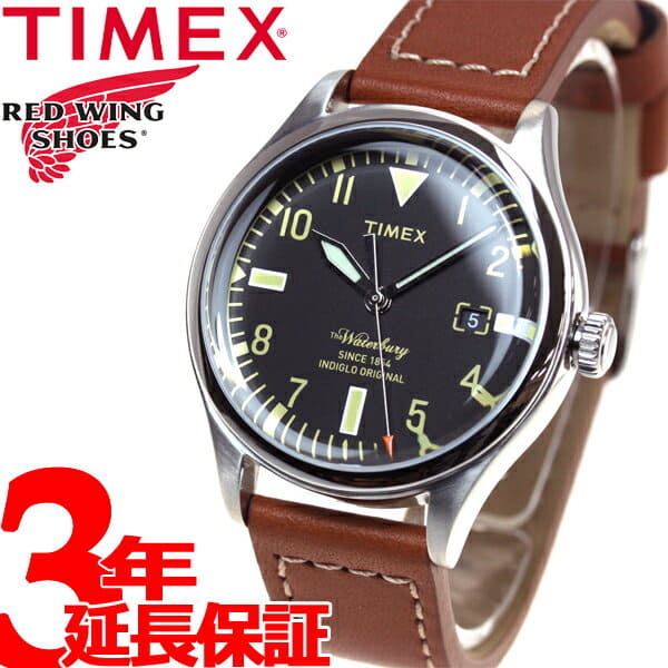 美品　希少　TIMEX Waterbury REDWINGコラボ腕時計 TIMEX がRed Wing社と 協力関係を結び、 Made in USA のレザーを
