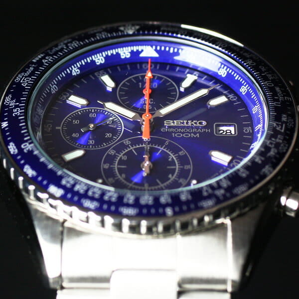 New Seiko Reimport Men s Pilot Chronograph Watch SND255