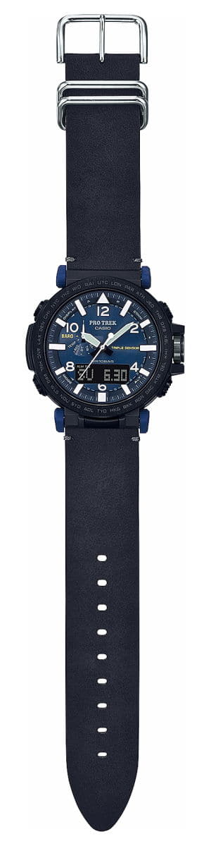 New]CASIO PRO TREK solar NAVY BLUE SERIES watch men's tough solar