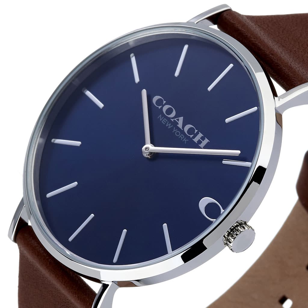 New]Coach watch COACH coach COACH watch Charles Charles men navy