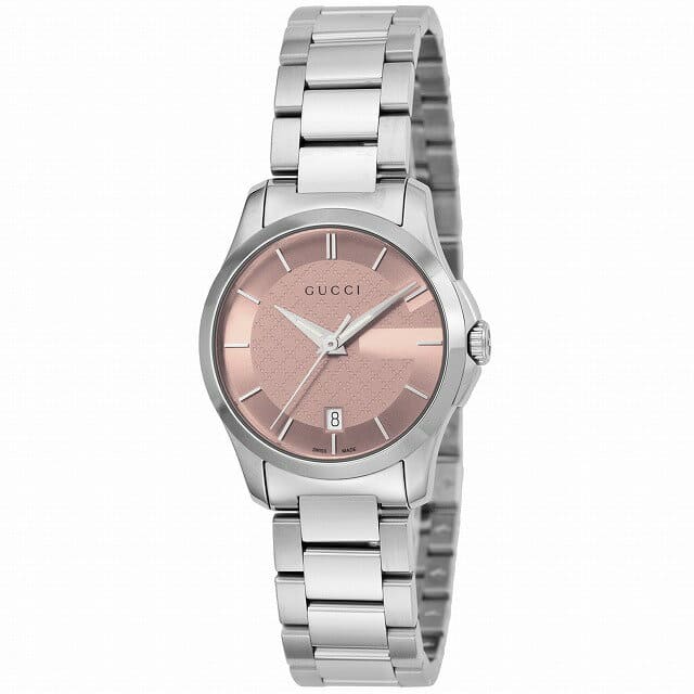 Gucci watch G time reply pink clockface 