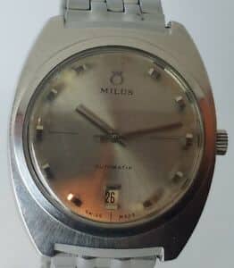 New Watch extremely rare vintage swiss authentic milus automaticself windingmens watchextremely rare vintage swiss authentic milus a BE FORWARD Store