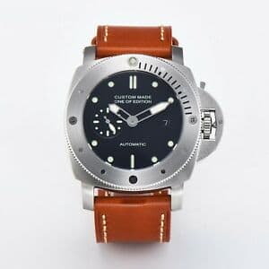 New Watch watch silver case leather strap radiomir watch parnis