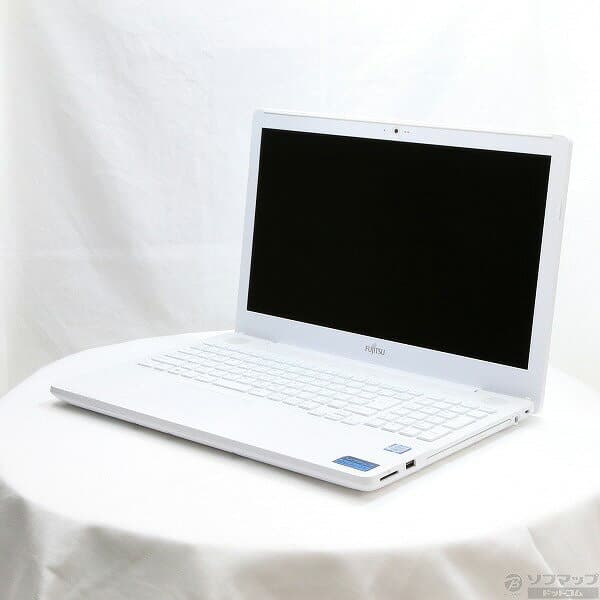 Used]FUJITSU LIFEBOOK AH45/A3 FMVA45A3W premium white [Windows 10