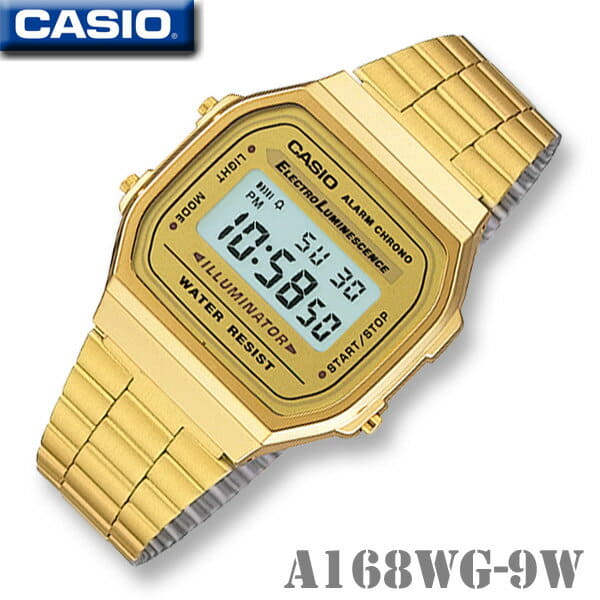New]CASIO A168WG-9W STANDARD DIGITAL Casio standard digital [EL backlight ]  quartz watch gold [gold] A-168WG-9 - BE FORWARD Store