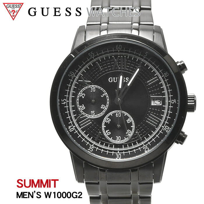 Kapel os selv Specialisere New] GUESS WATCH gesu watch summit SUMMIT W1001 G3 clock analog quartz  black men - BE FORWARD Store