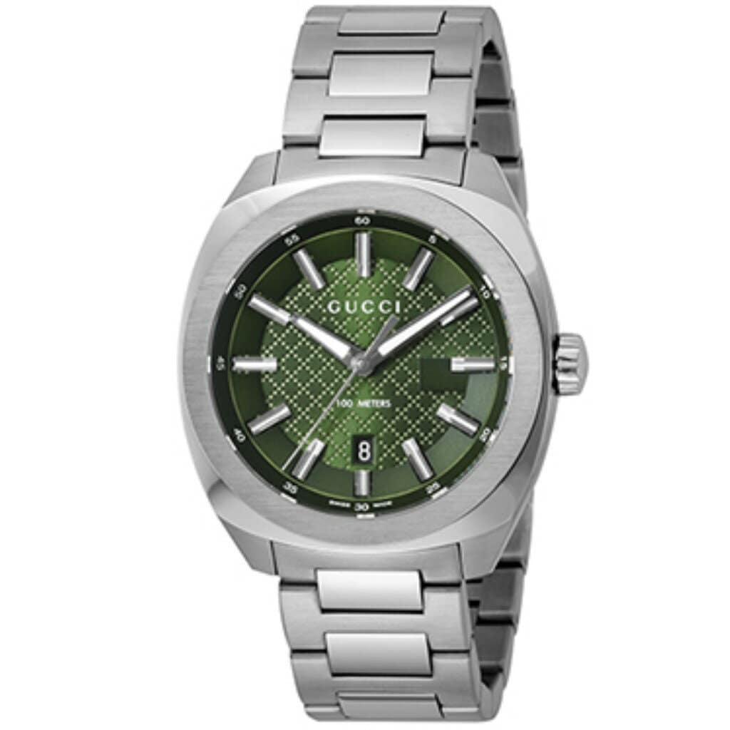 New]GUCCI GG2570 Men's Watch Green YA142313 - BE FORWARD Store