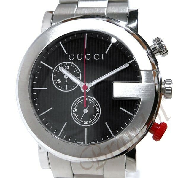 New]Gucci Men's G-Chrono Chronograph Watch 44mm Black/Silver YA101361 - BE  FORWARD Store
