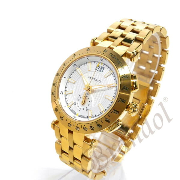 [New]42mm silver X gold VAH030016 with Versace VERSACE men watch V race