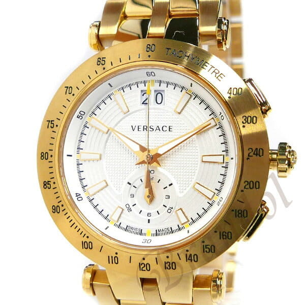 [New]42mm silver X gold VAH030016 with Versace VERSACE men watch V race