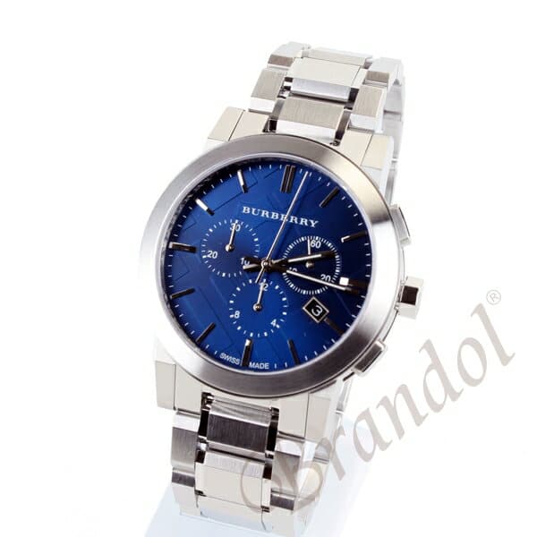 Blue Dial Burberry Men's The City Swiss Quartz Watch 42mm New