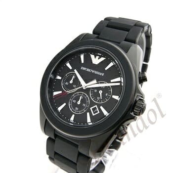 [New] Emporio Armani EMPORIO ARMANI men watch chronograph 46mm silver ...