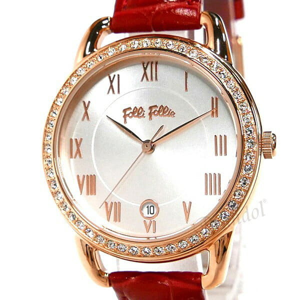 New Folli Follie Ladies Watch Vintage Candy Rhinestone 34mm Silver Red Wf17b016sds Re Be Forward Store