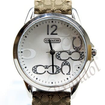 New coach COACH Lady s watch new Classic signature 32mm silver X white 14501620 BE FORWARD Store
