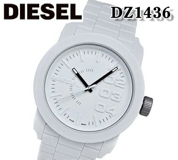 New] low DIESEL diesel dz1436 FRANCHISE franchise 44mm men's lady's watch 5  standard atmosphere waterproofing analog quartz rubber popularity - BE  FORWARD Store