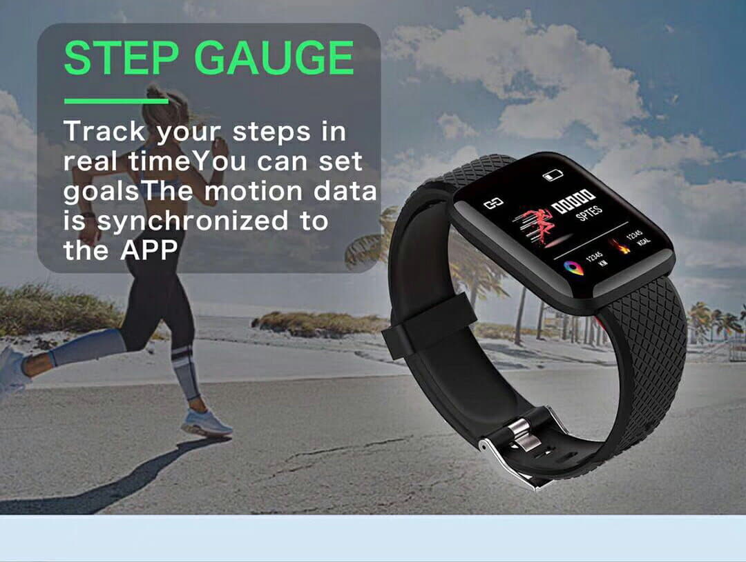 [New]Smartwatch 116 Plus Color Screen/Heart Rate/Sphygmomanometer ...
