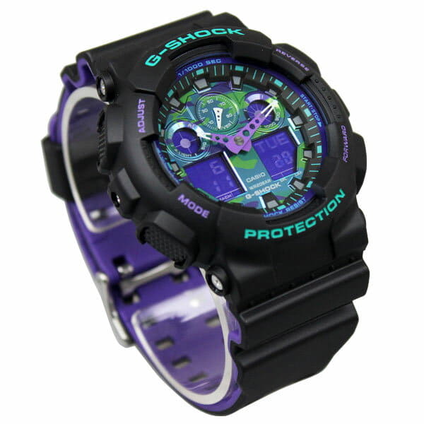 g shock purple and black
