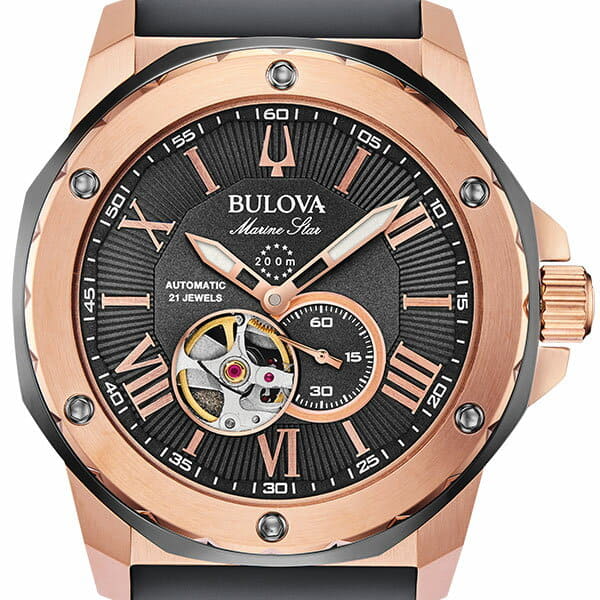 New Bulova BULOVA Malin star Marine Star 98A228 open heart men