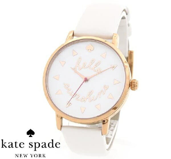 New Kate spade clock Lady s Kate Spade METRO watch leather KSW1089 BE FORWARD Store