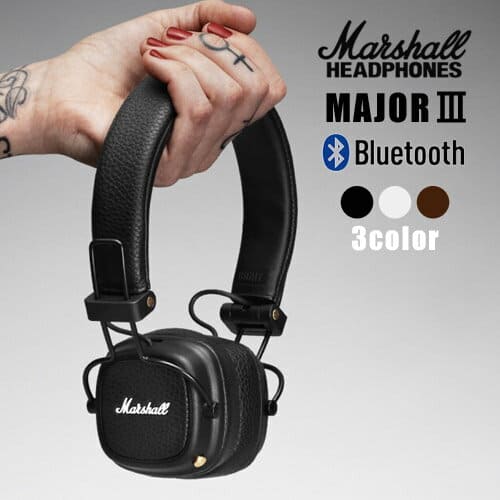 New]Marshall Wireless Major 3 Bluetooth Headphones Remote Control/Mic/iPhone/Smartphone  - BE FORWARD Store