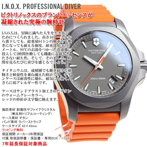 New Fish Basket Triknox Victorinox Watch Mensinokkusutaitaniumu I N O X Titanium Vikutorinokkusu Be Forward Store